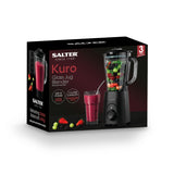 Salter Kuro Glass Jug Blender | 600W, 1.5L, 2 Speed Settings