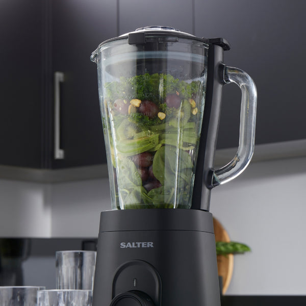 Salter Kuro Glass Jug Blender | 600W, 1.5L, 2 Speed Settings