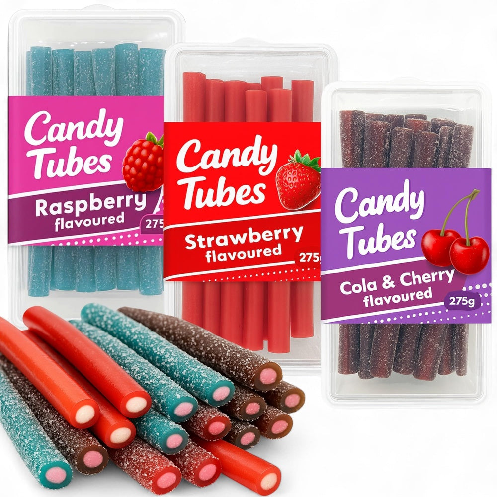 Becky's Box Candy Tubes - Assorted Flavours - 275g