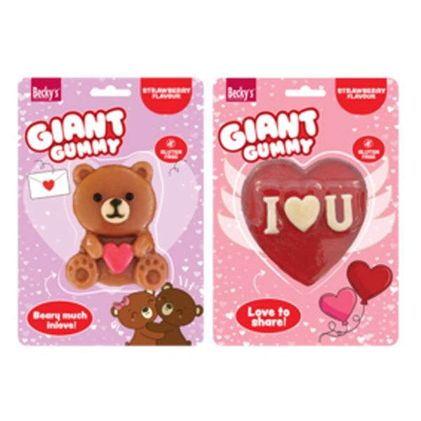 Becky's Heart & Bear Gummies - Strawberry Flavour - 2 Pack