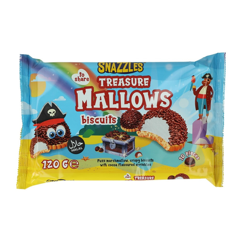 Snazzles Treasure Mallows Biscuits - Cocoa - 120g