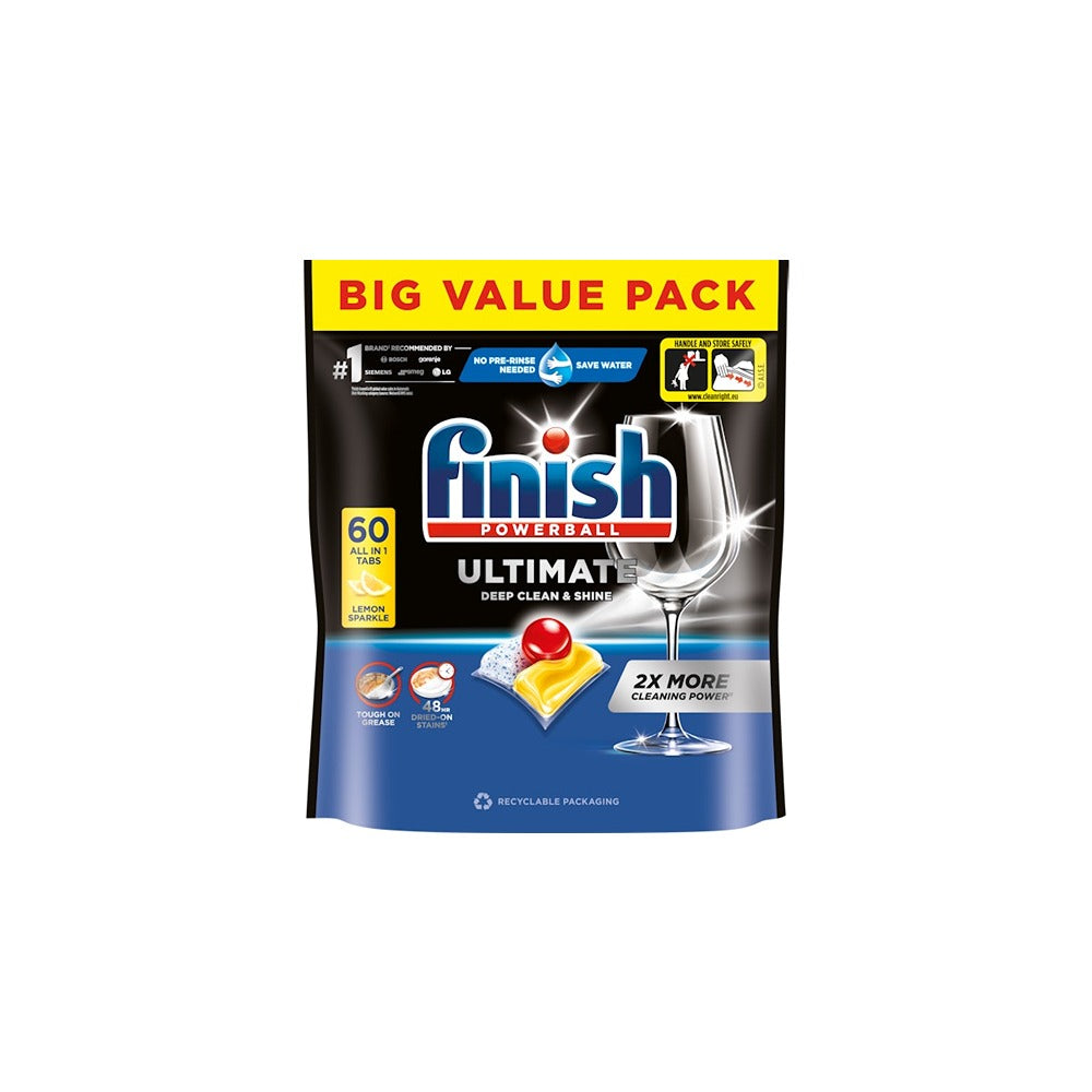 Finish Ultimate Dishwasher Tabs - All in 1 - 60pcs
