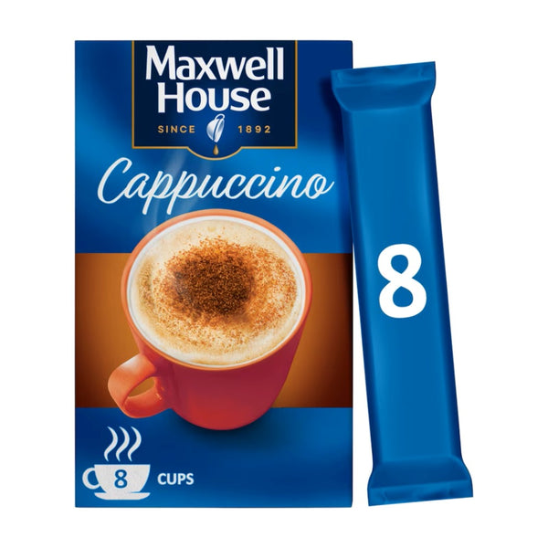Maxwell House Creamy Instant Cappuccino Sachets - 94g, Makes 8 Cups
