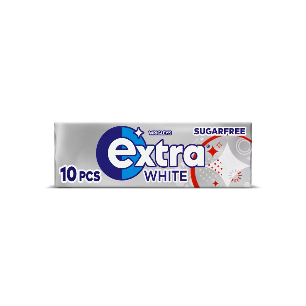 Extra White Sugar Free Chewing Gum - 10 Pieces, Fresh Breath