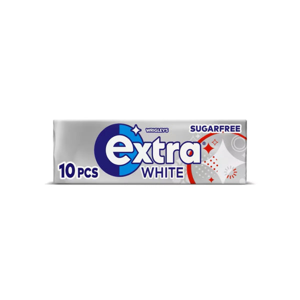 Extra White Sugar Free Chewing Gum - 10 Pieces, Fresh Breath