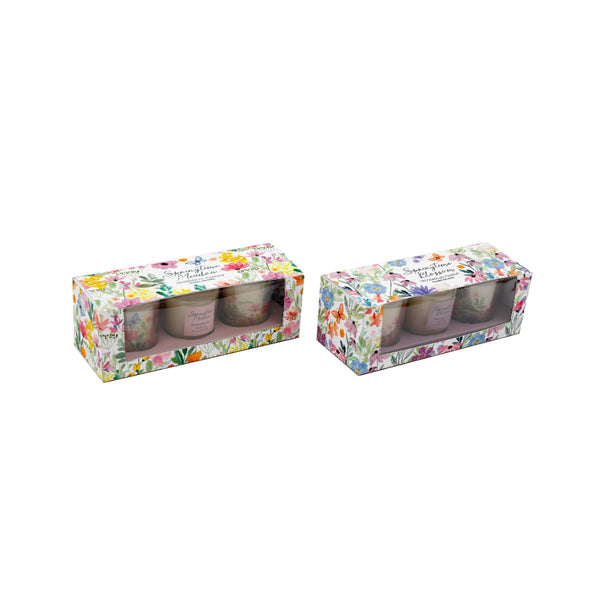 Spring Candle Pot Set Candle Holders | Seasonal Home Décor Accent