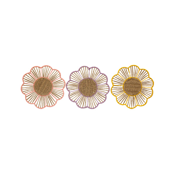 Woven Flower Design Large Round Table Placemat | 38cm Diameter