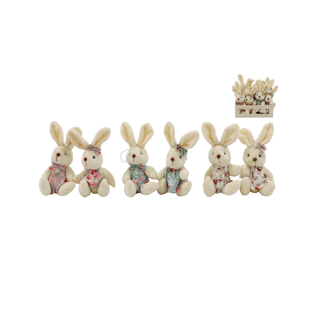 Floral Rabbit Hanging Decor Decoration Ornament | 10cm, Hanging