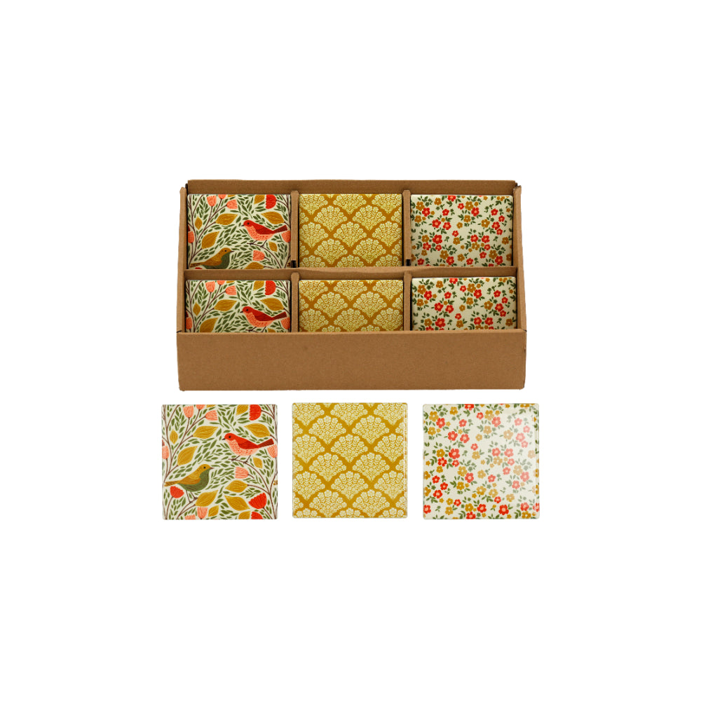 Songbird Drinks Table Coaster | Square Songbird Design, 10 x 10cm