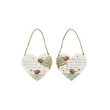Songbird Heart-Shaped Hanging Décor Ornament | 15.5cm, Songbird Design