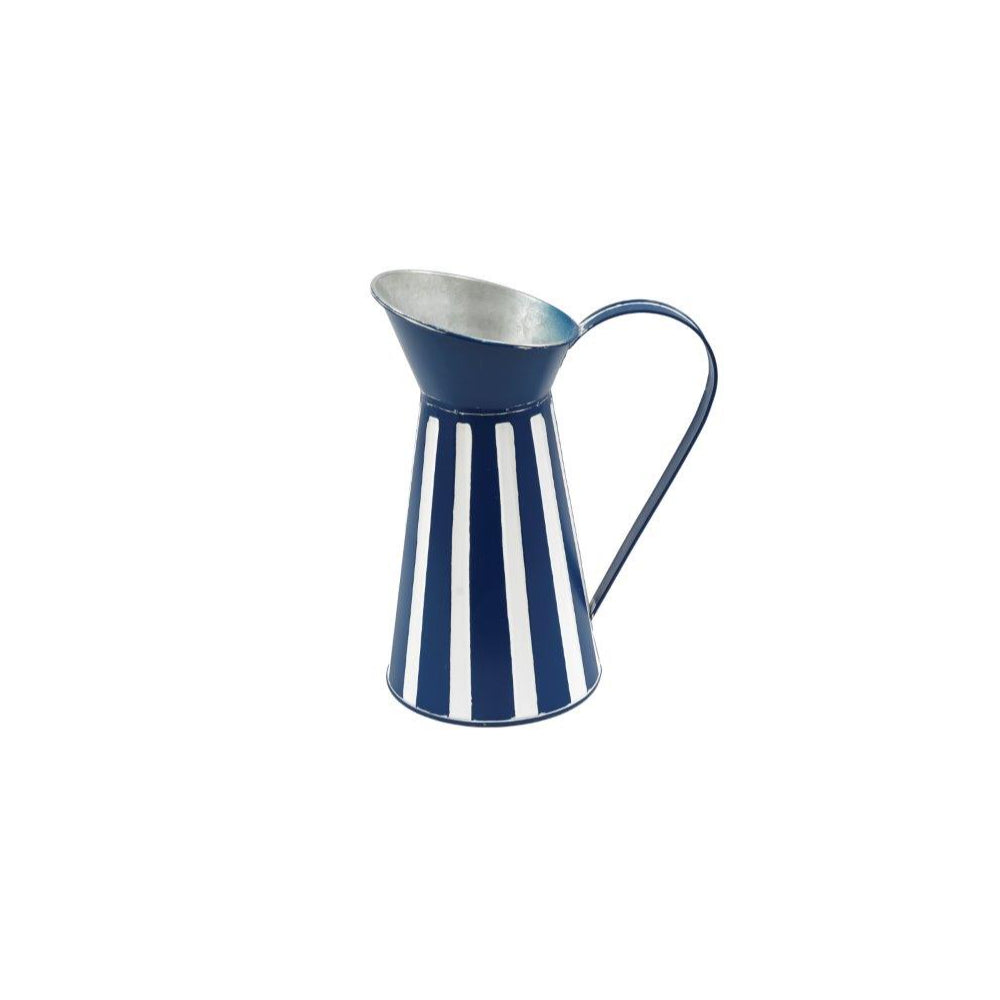 Blue Stripe Jug Vase | 25 cm Tall, Decorative Tabletop Accent