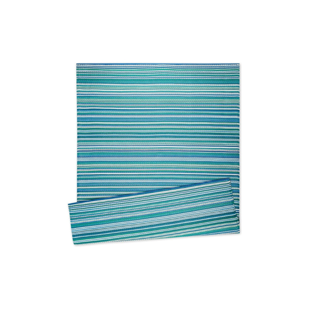 Large Rectangular Blue Stripe Area Floor Mat | Size 120 x 180cm