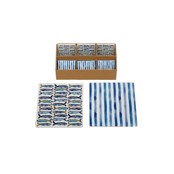Sardines Design Drinks Coaster | 10 x 10cm
