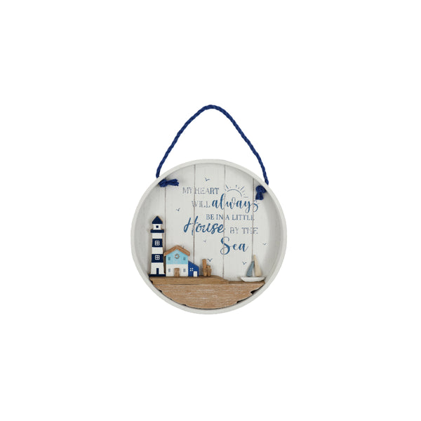 Seaside House Coastal Hanging Wall Décor Home Decoration | 30 cm