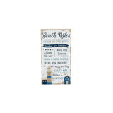 Beach Rules Decorative Plaque Sign | 48cm