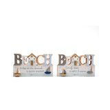 Beach Decor Sign Wall Plaque for Coastal Home Interior | 24 x 14.5cm