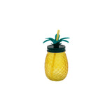 Pineapple-Shaped Glass Drinking Jar with Straw | 500ml Capacity