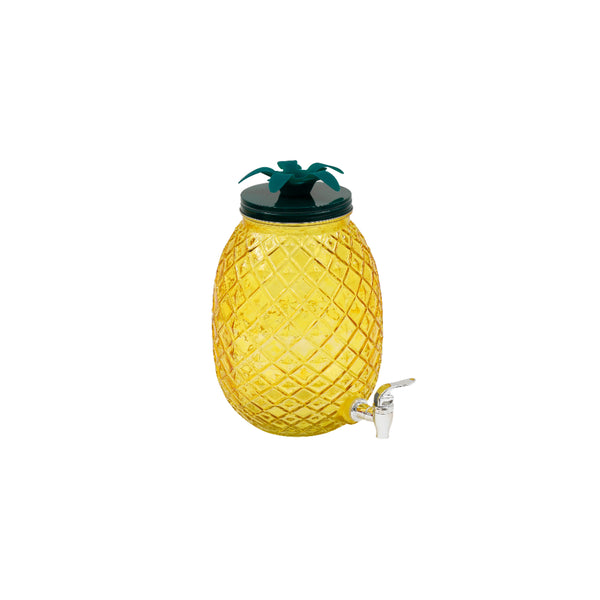 Pineapple-Shaped Glass Drink Dispenser | 6L, Pineapple Design