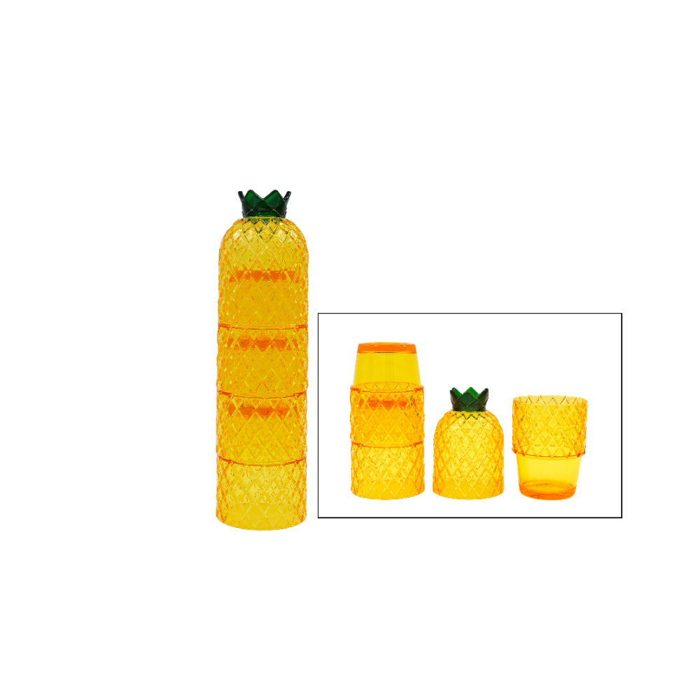 Pineapple-Shaped Stackable Novelty Drinking Cups Set | 29.5cm