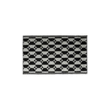 Black and White Circle Pattern Floor Mat | 90 x 150, Rectangular