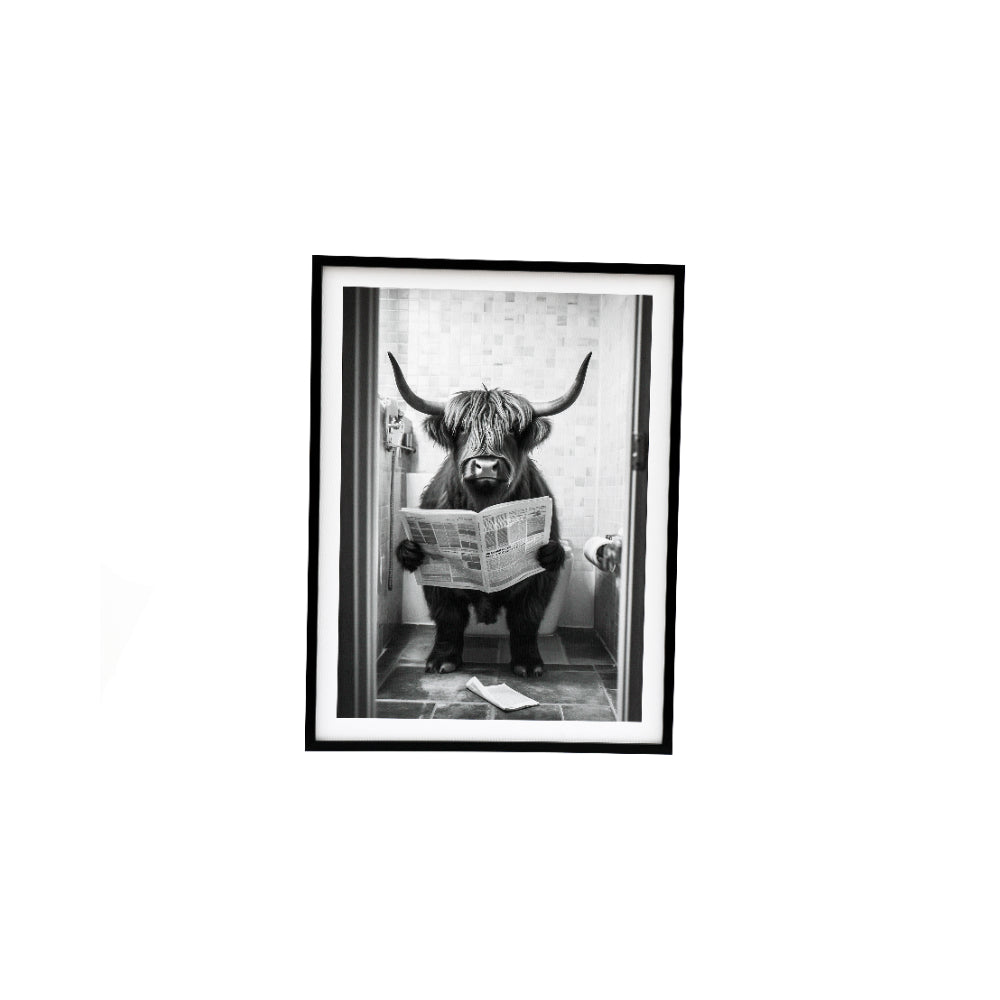 Large Rectangular Cow Canvas Wall Art Picture | 45 x 60cm, Canvas