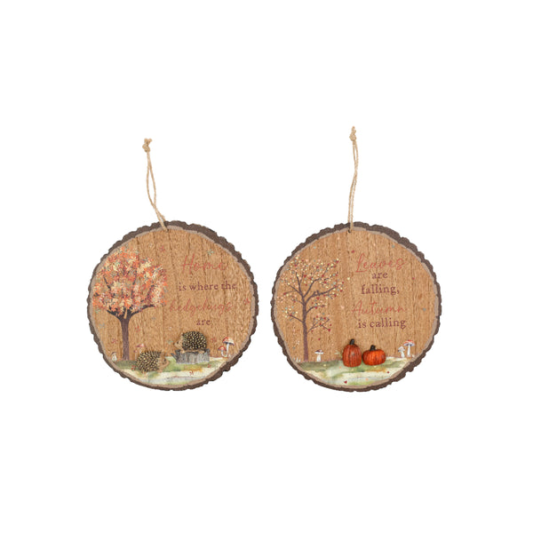 Autumn Themed Seasonal Home Hanging Plaque Decoration | 20 cm