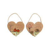 Autumn Heart-Shaped Seasonal Home Décor Accent Decoration | 16 cm
