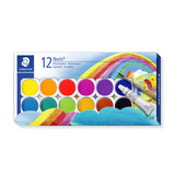 Staedtler Noris Watercolour Paint Set | 12 Assorted Shades, Brush