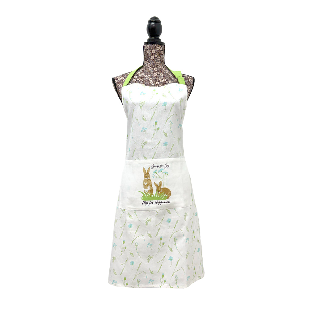 Country Club Jump for Joy Botanical Full-Length Apron | Bunny Pocket