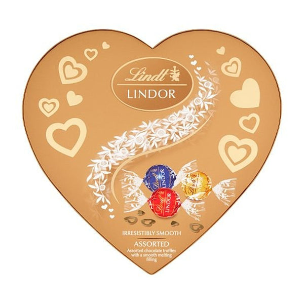 Lindt Lindor Assorted Chocolate Truffles | Heart Gift Box, 200G