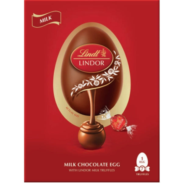 Lindt Lindor Milk Chocolate Egg with Truffles | 133g, 1 Egg and 7 Truffles