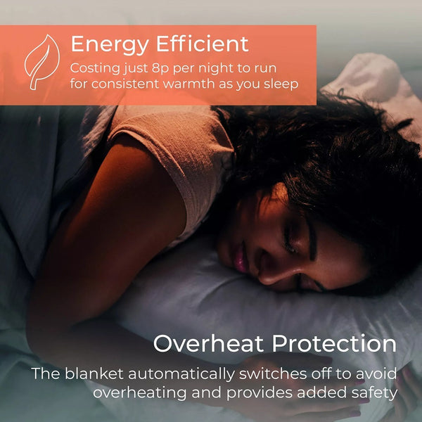 Single Heated Underblanket Electric Blanket | 135 x 65 cm, 3 Heat Settings