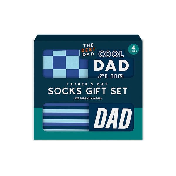 Best Dad Father's Day Sock Gift Set | Pack of 4, One Size UK 7–12