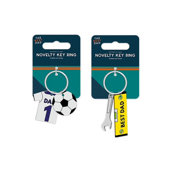 Best Dad Father's Day Novelty Keyring | Assorted Sports and Tool Charms