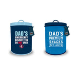 Best Dad Father's Day Snack Storage Tin | Assorted Designs, Carry Handle