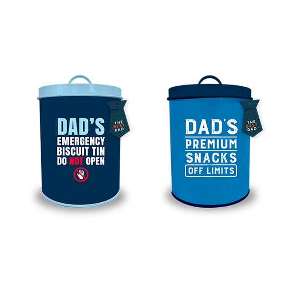 Best Dad Father's Day Snack Storage Tin | Assorted Designs, Carry Handle