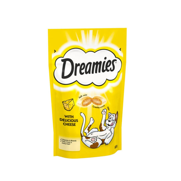Dreamies Cheese Cat Treats | 60g, Crunchy Outside, Soft Centre