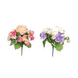 Artifical Flowers Bunch | Hydrangea/Rose 2 Cols Assorted