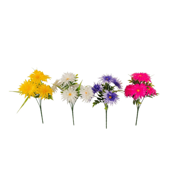 Everlasting Daisy 4 Cols Assorted Designs | Hot Press Flowers