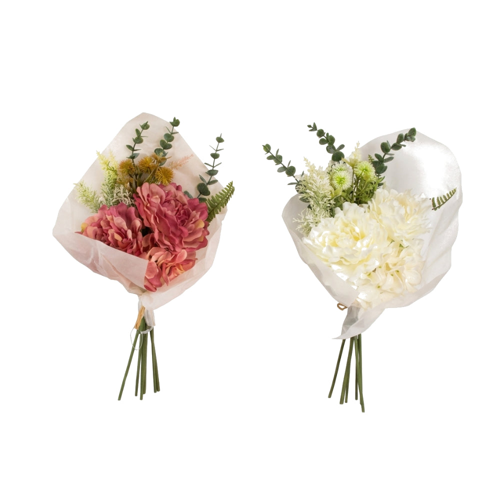 Wrapped Peony Mix Bouquet 2 Cols | Assorted Designs