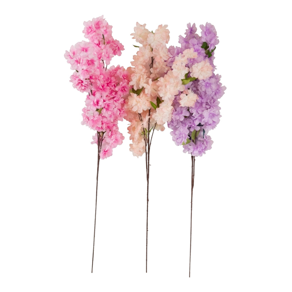 3 Cols Blossom Stem | 99cm | 3 Assorted Colours