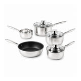 Russell Hobbs Classic Stainless Steel Saucepan Set | 5 Pieces, Induction
