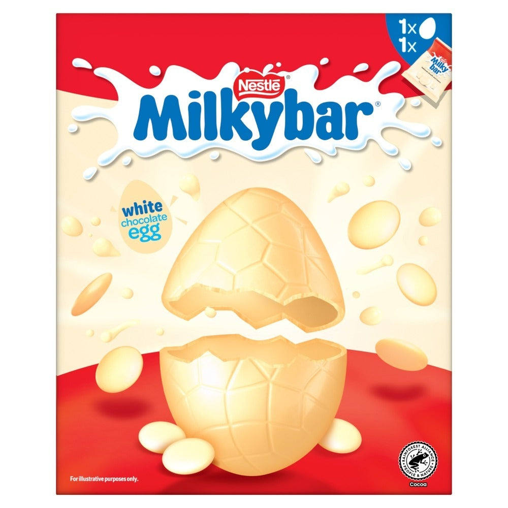 Nestle Milkybar White Chocolate Easter Egg | 180g, Hollow Shell
