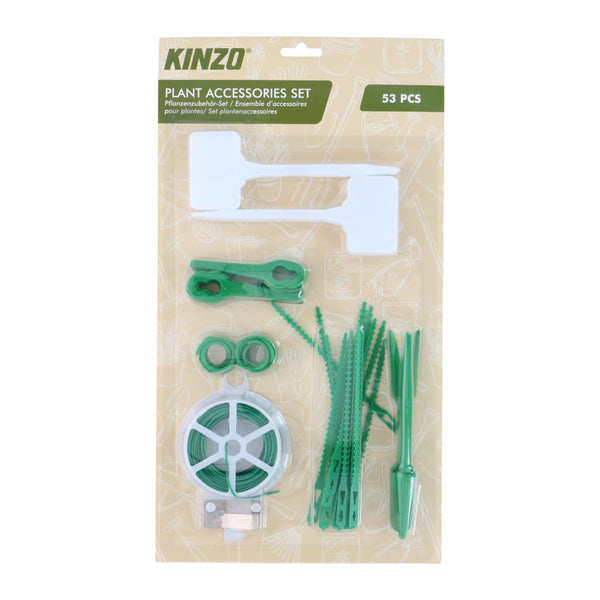 Kinzo Plant Training Accessories Set Kit | 53 Pieces, Labels, Ties