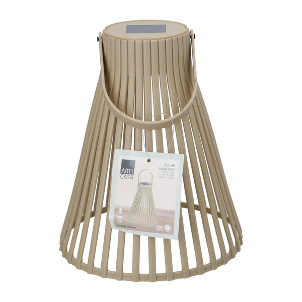 Arti Casa Beige Solar Lantern | Warm White, IP44, 6–8 Hour Runtime