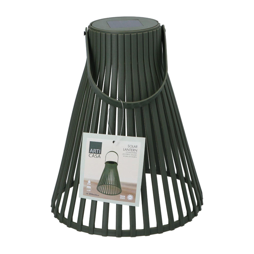 Arti Casa Green Solar Lantern Outdoor Light | Warm White, IP44, Ø20 x 32cm