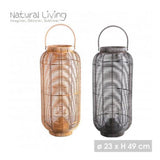 Retro Light Bulb Cylindrical Lantern | Assorted Colours, 23 x 13 x 49cm