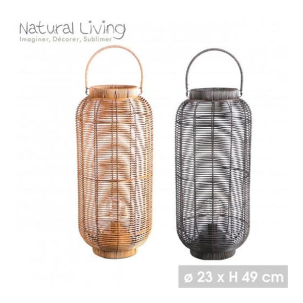 Retro Light Bulb Cylindrical Lantern | Assorted Colours, 23 x 13 x 49cm
