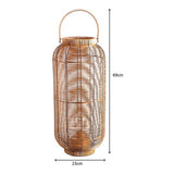 Retro Light Bulb Cylindrical Lantern | Assorted Colours, 23 x 13 x 49cm
