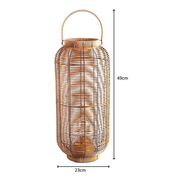 Retro Light Bulb Cylindrical Lantern | Assorted Colours, 23 x 13 x 49cm